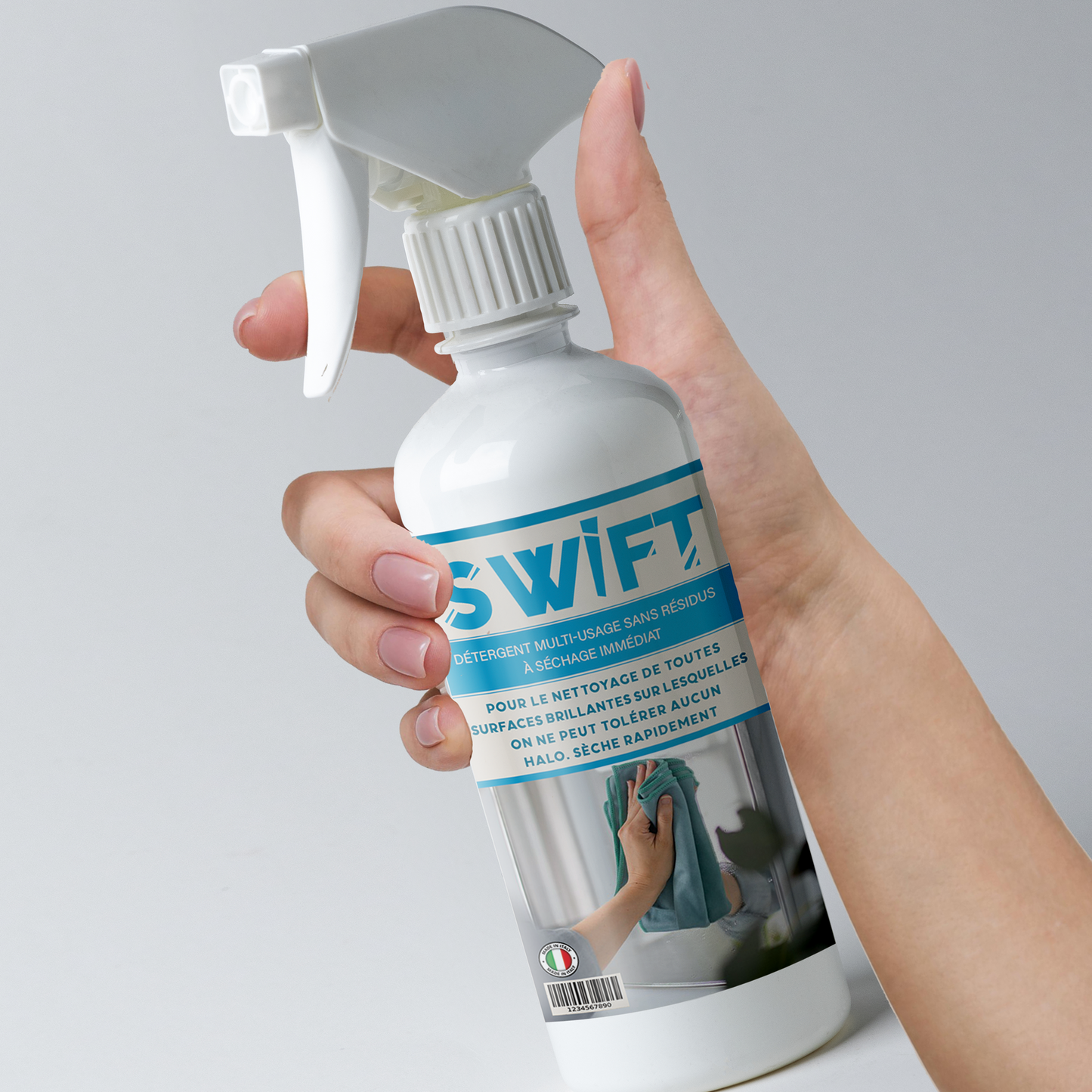 SWIFT - Nettoyant et polissant pour surfaces en verre et miroirs - 1 Litre