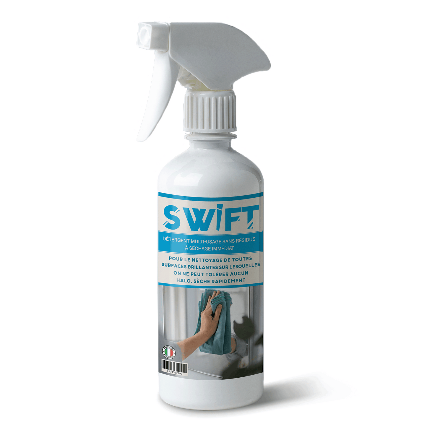 SWIFT - Nettoyant et polissant pour surfaces en verre et miroirs - 1 Litre
